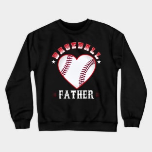 Father Baseball Team Family Matching Gifts Funny Sports Lover Player Crewneck Sweatshirt